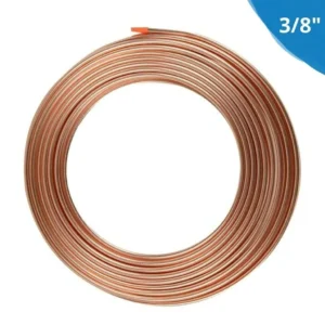 Rolo de Tubo de Cobre 3/8" (9,52mm) Panqueca com 15 metros para ar condicionado.
