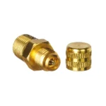 União com Válvula Schrader 1/4 SAE x 1/4 NPT para Refrigeração